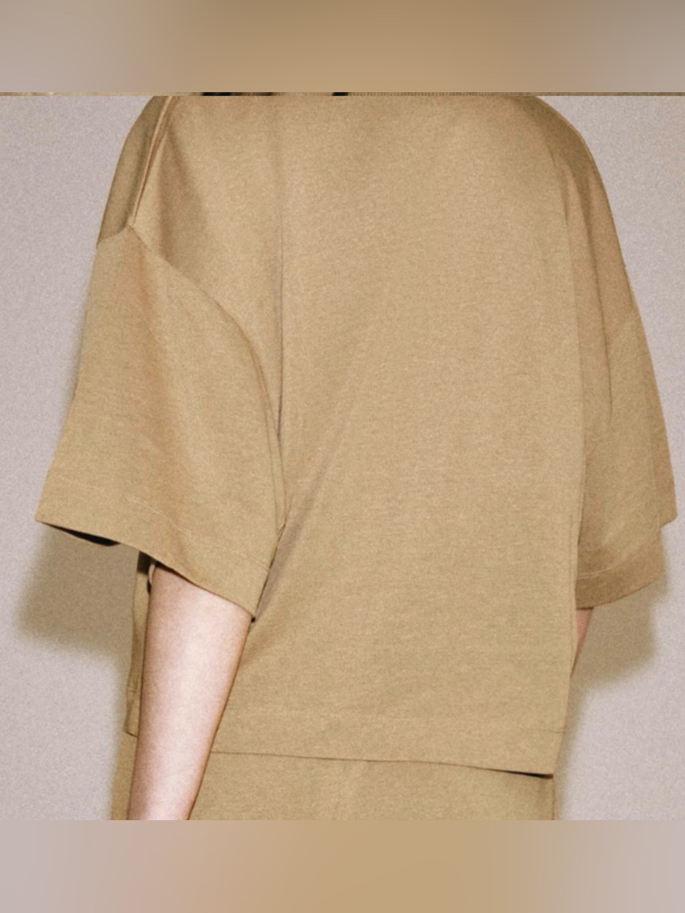Zara Tan Button Polo Top - Picture 4 of 8